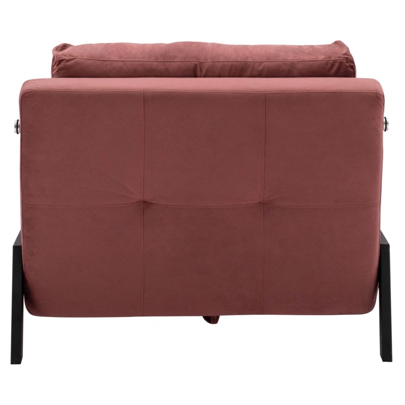 FK3078.12 ARMCHAIR/BED CONSTANCE, DUSTY PINK VELVET 95x92x66Y cm. FK3078.12 ARMCHAIR/BED CONSTANCE, DUSTY PINK VELVET 95x92x66Y cm.