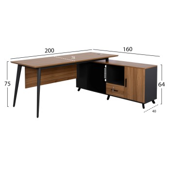 Professional Office Supreme Reversible Corner FK2126 200x160x75cm Professional Office Supreme Reversible Corner FK2126 200x160x75cm