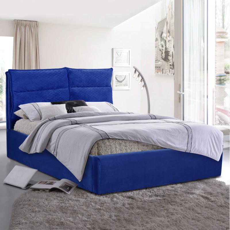 Bed Royalty from blue velvet King Size 160x200 cm. FK563.08 Bed Royalty from blue velvet King Size 160x200 cm. FK563.08