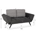 Sofa 3 Seater FK3169.01 GREY with Pillows 165-190x75x89Η cm Sofa 3 Seater FK3169.01 GREY with Pillows 165-190x75x89Η cm