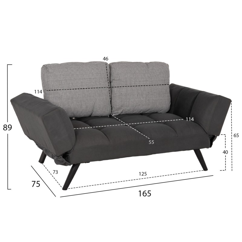 Sofa 3 Seater FK3169.01 GREY with Pillows 165-190x75x89Η cm Sofa 3 Seater FK3169.01 GREY with Pillows 165-190x75x89Η cm