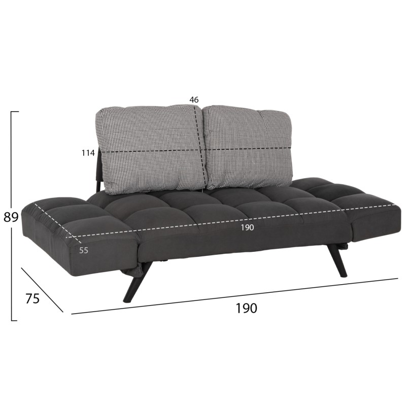 Sofa 3 Seater FK3169.01 GREY with Pillows 165-190x75x89Η cm Sofa 3 Seater FK3169.01 GREY with Pillows 165-190x75x89Η cm