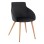 Armchair Ivy Velvet Black with metallic legs FK8546.04 53x55x79cm