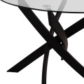 Dining Table Round metallic Black with glass Φ120x75Ηcm. FK8733.01 Dining Table Round metallic Black with glass Φ120x75Ηcm. FK8733.01