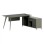 Professional Office Lux Series 180x140x75 Reversible corner mocha & ash FK2116