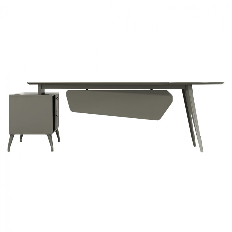 Professional office Lux Series 237x160x75 Right Corner mocha & ash color FK2117R Professional office Lux Series 237x160x75 Right Corner mocha & ash color FK2117R