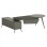 Professional office Lux Series 237x160x75 Right Corner mocha & ash color FK2117R