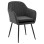 Armchair Sawyer Velvet Grey with black legs FK8523.11 53x60x76cm