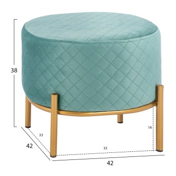 Stool Sinta FK8638.07 peanut shade with gold base 42x42x38cm Stool Sinta FK8638.07 peanut shade with gold base 42x42x38cm