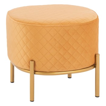 Stool Sinta FK8638.09 Gold velvet with gold base 42x42x38cm