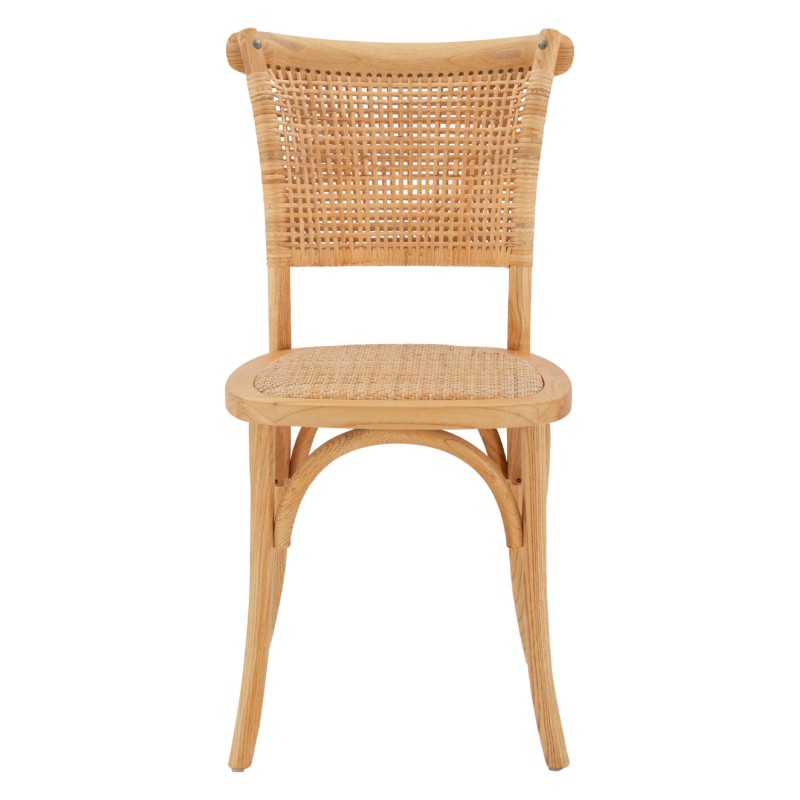 Wooden chair with rattan in natural shade FK8752.01 49x54x89cm Wooden chair with rattan in natural shade FK8752.01 49x54x89cm