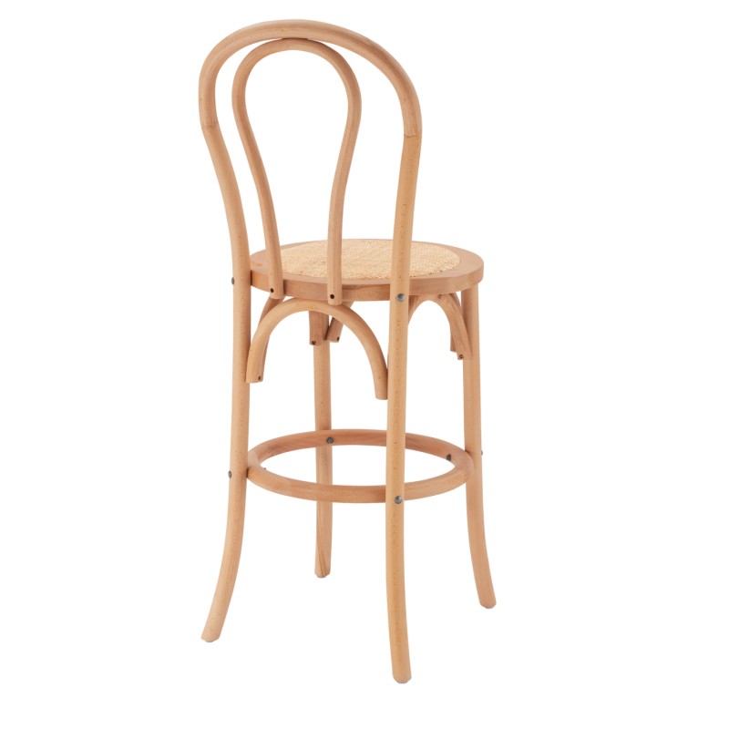 Wooden bar stool MONTREAL- beech wood in natural color with mat 41x47x108 FK8749.01 Wooden bar stool MONTREAL- beech wood in natural color with mat 41x47x108 FK8749.01