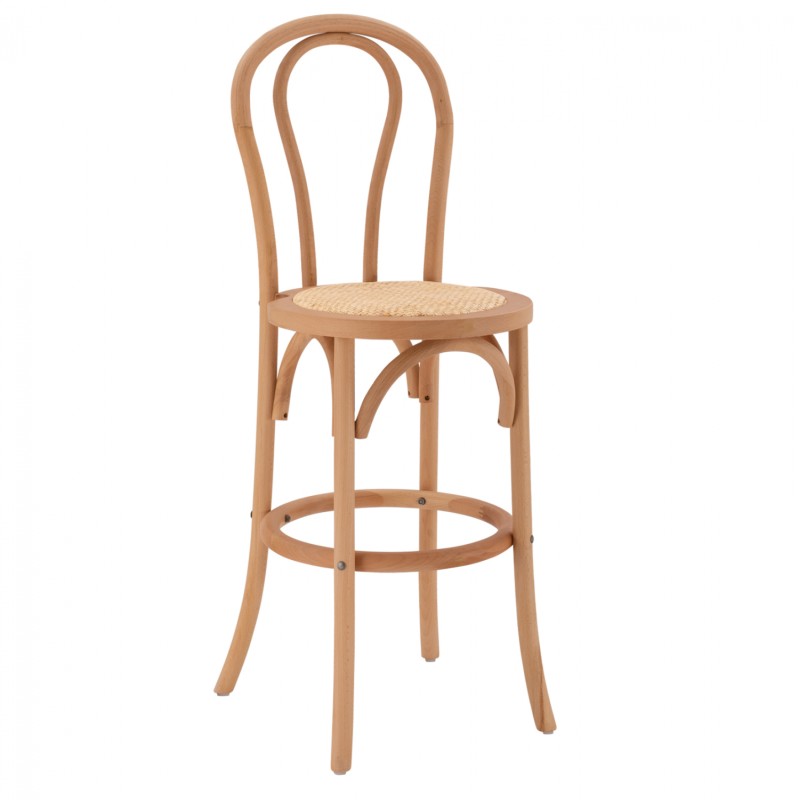 Wooden bar stool MONTREAL- beech wood in natural color with mat 41x47x108 FK8749.01 Wooden bar stool MONTREAL- beech wood in natural color with mat 41x47x108 FK8749.01