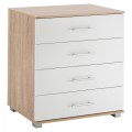 Drawer from melamine FK2204.06 with 4 drawers Sonama-White 75x40x83cm Drawer from melamine FK2204.06 with 4 drawers Sonama-White 75x40x83cm