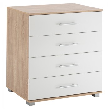 Drawer from melamine FK2204.06 with 4 drawers Sonama-White 75x40x83cm
