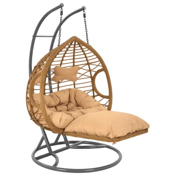 Hanging Double armchair nest Grey-Beige with pillow FK5754.01 120'x200 cm
