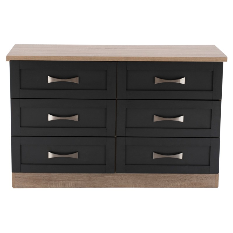 Bedroom dresser -Drawer FK317.04 with 6 drawers Sonama-Grey 120x40x76cm Bedroom dresser -Drawer FK317.04 with 6 drawers Sonama-Grey 120x40x76cm