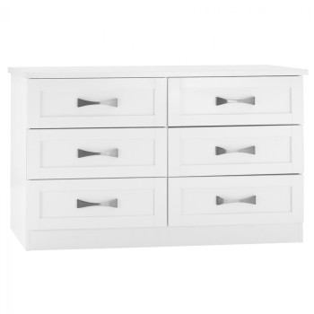 WHITE DRESSER FK317.05 WITH 6 DRAWERS 120X40X76Hcm.