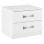 NIGHT STAND WITH 2 DRAWERS AND SILVER HANDLE FK2235.05 ΛΕΥΚΟ 48x40,5x41,5Ycm.