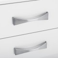 NIGHT STAND WITH 2 DRAWERS AND SILVER HANDLE FK2235.05 ΛΕΥΚΟ 48x40,5x41,5Ycm.