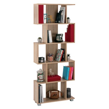 Bookcase from melamine FK2385.02 sonama 70x25x177 cm.