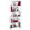 Bookcase from melamine FK2385.04 White 70x25x177 cm.