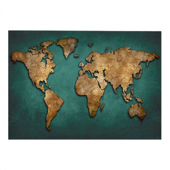 CANVAS PAINTING WORLD MAP FK7197.01 100X3X70 cm.