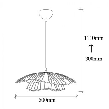 NG LAMP METAL PENDANT COPPER FK7229.02 Φ50x111 cm. NG LAMP METAL PENDANT COPPER FK7229.02 Φ50x111 cm.