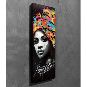 CANVAS GIRL WITH TURBAN FK7198.06 80X3X30 cm.