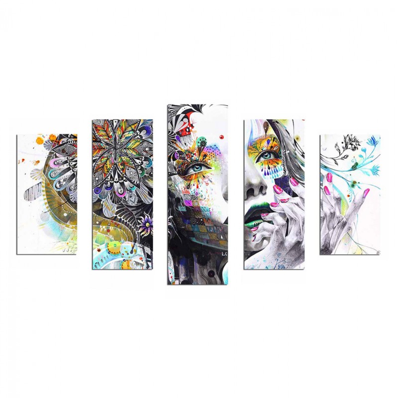 MDF PAINTING MODERN DAZZLING BEAUTY GIRL FACE FK7206.04 100X60x3 cm. MDF PAINTING MODERN DAZZLING BEAUTY GIRL FACE FK7206.04 100X60x3 cm.