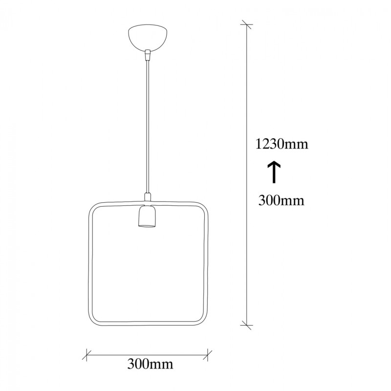 METALLIC PENDANT LIGHT BLACK FK7257 30Χ6Χ123 cm.