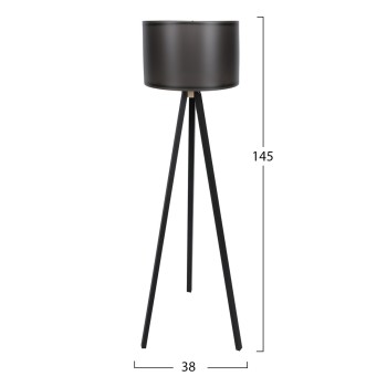 FLOOR LAMP IN BLACK FB97272.18 Φ38x145cm FLOOR LAMP IN BLACK FB97272.18 Φ38x145cm