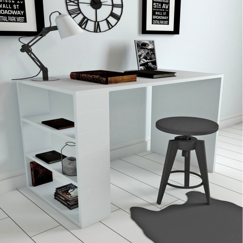 Desk office melamine in white color FK8884.01 90x50x70 cm. Desk office melamine in white color FK8884.01 90x50x70 cm.