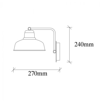 Wall Lamp metallic black FK7306 19x27x24 cm. Wall Lamp metallic black FK7306 19x27x24 cm.
