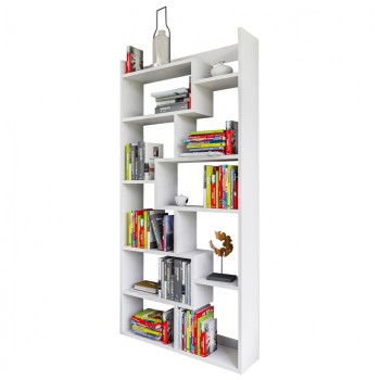 MELAMINE BOOKCASE IN WHITE FK8865.01 90x22x182cm.