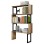 BOOKCASE IN WALNUT WITH BLACK FRAME FK8867.01 80x22x128cm.
