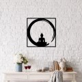 WALL DECORATION 100% METALLIC BLACK BUDDHA FIGURE 50X50 FK7210 WALL DECORATION 100% METALLIC BLACK BUDDHA FIGURE 50X50 FK7210