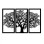 WOODEN BLACK WALL DECORATION WITH TREE 105X66 FK7221
