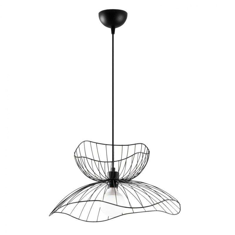 METALLIC PENDANT LIGHT IN BLACK E27 FK7232 50x50x121 cm. METALLIC PENDANT LIGHT IN BLACK E27 FK7232 50x50x121 cm.
