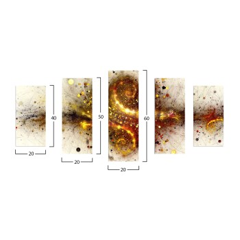 5 PCS MDF PAINTING EXPLOSION FK7206.07 100X60x0,3 cm. 5 PCS MDF PAINTING EXPLOSION FK7206.07 100X60x0,3 cm.
