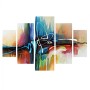 5 PCS MDF PAINTING ABSTRACT COLORS 82Χ56x3  FK7202.02