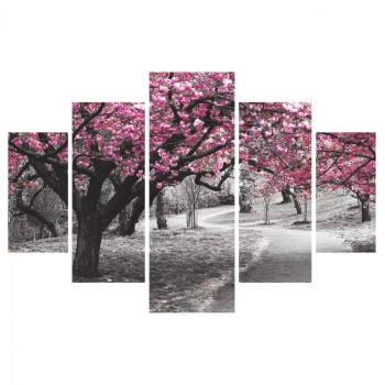 5 PCS MDF PAINTING BLOOMING TREE 82Χ56x3  FK7207.04