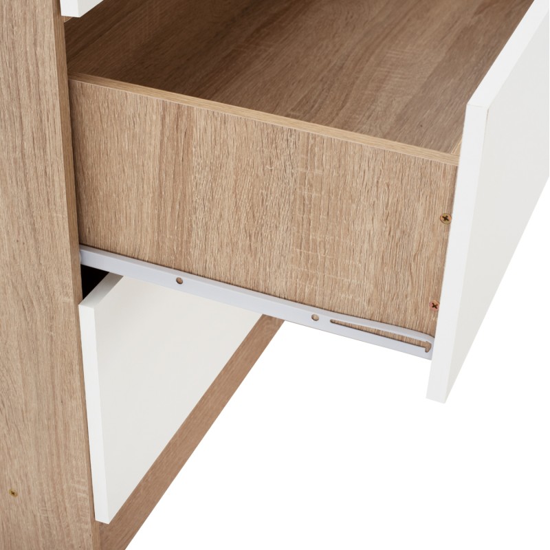 WARDROBE 2 DOORS WITH 2 DRAWERS FK338.06 SONAMA-WHITE 80Χ42,5Χ180,5Υ cm. WARDROBE 2 DOORS WITH 2 DRAWERS FK338.06 SONAMA-WHITE 80Χ42,5Χ180,5Υ cm.