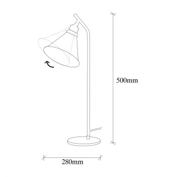 TABLE LAMP IN BLACK AND GOLD FK7290 Φ28x50cm