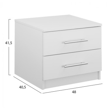 NIGHT STAND FK2220.05 WHITE 48x40,5x41,5 cm. NIGHT STAND FK2220.05 WHITE 48x40,5x41,5 cm.