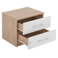 NIGHT STAND FK2220.06 SONAMA-WHITE 48x40,5x41,5 cm.