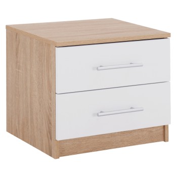 NIGHT STAND FK2220.06 SONAMA-WHITE 48x40,5x41,5 cm.