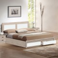 BED CAPRI FK312.06 WITH 2 DRAWERS SONAMA-WHITE FOR MATTRESS 150X200 cm. BED CAPRI FK312.06 WITH 2 DRAWERS SONAMA-WHITE FOR MATTRESS 150X200 cm.
