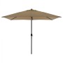 ALUMINUM UMBRELLA FK6029.02 RECTANGULAR TAUPE 262x170x253 cm.