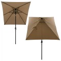 ALUMINUM UMBRELLA FK6029.02 RECTANGULAR TAUPE 262x170x253 cm. ALUMINUM UMBRELLA FK6029.02 RECTANGULAR TAUPE 262x170x253 cm.